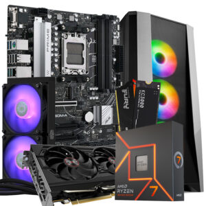 GNC GAMER SCORPION Ryzen 7 7700X AM5 8 cores,16 threads,4.5GHz Up to 5.4GHz, MB B650, CPU MasterLiquid Cooler ML240L V2 RGB, 16GB 4800MHz DDR5 RGBFury