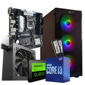 GNC GAMER VOYAGER  i3-10100F 3.60GHz, H510 S2H V3, GPU RX 580, SSD 480GB, RAM 16GB 2666 MHz, GNC Kućište 3X120mm RGB + 500W Sahrkoon, NO OS, 2Yw